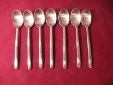 Set Of 7 Ikea DATA Teaspoons Satin Stainless Steel Flatware 5 3/8"