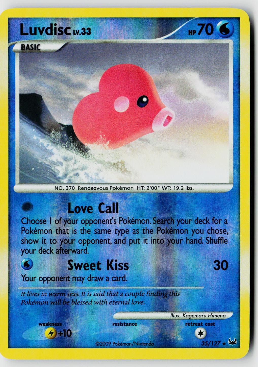 Pokemon Platinum #35/127 Luvdisc Reverse Holo