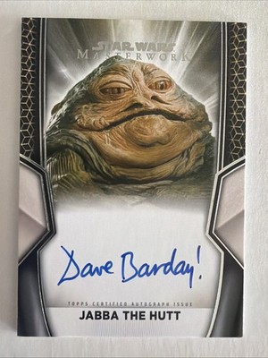2025 Topps Star Wars Masterwork David Barclay As Jabba The Hutt On Card Auto