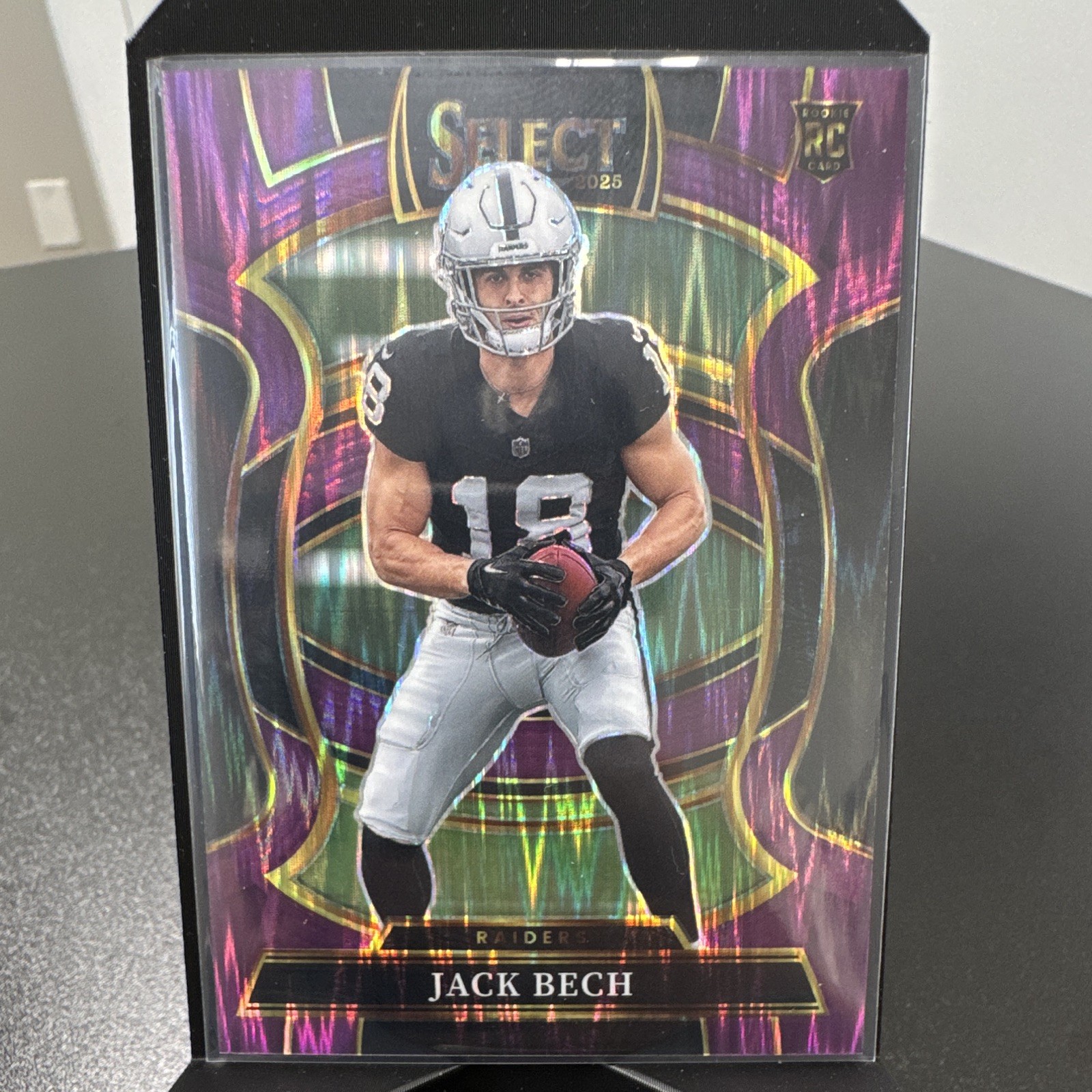 2025 Select Jack Bech 🔥/699🔥 Purple Shock Prizm RC #6 Raiders Rookie 