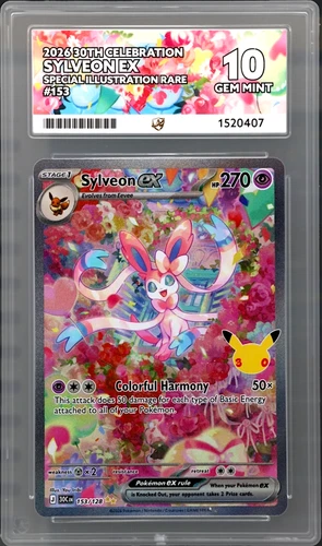 ACE 10 30th Sylveon 153 /128 ex PERFECT Celebration Anniversary SIR Pokemon PSA
