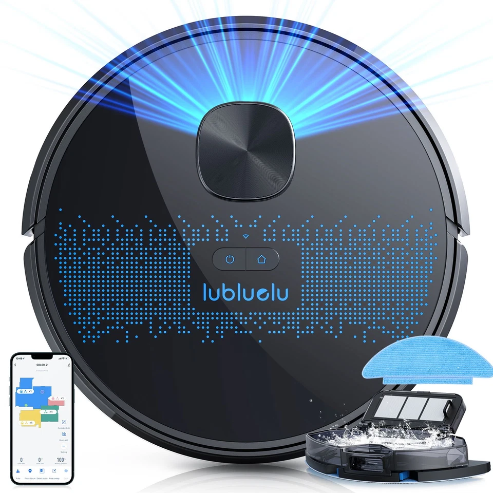 Lubluelu SL60D Lasernavigation Saugroboter mit Wischfunktion 4000Pa Gebraucht!!