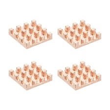 4 Pcs Copper Heatsink 9x9x2mm, Heat Sink Cooler Radiator for Raspberry Pi