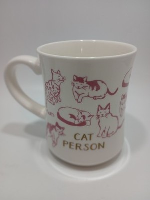 Opal House  Cat Person  Stoneware 12 oz Coffee Mug Cup Multicolor Hot Or Cold