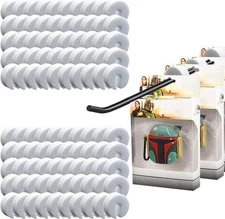 100 PCS Peg Hook Stoppers, Inventory Control Clips for 1/4 Pegboard Hooks and Sl