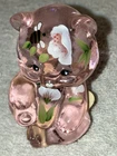 Fenton Pink Glass Hand Painted Signed  “Friends Forever”