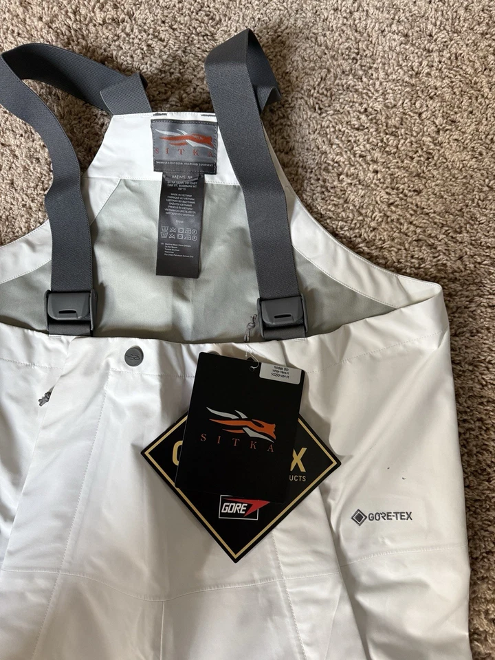 Baberos Sitka Gear Hunting Nodak blancos medianos para hombre Foto 2 de 3