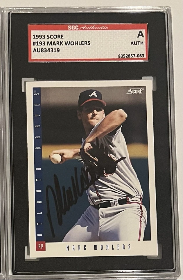 (4) Signed 1993 Score - Mark Wohlers Denny Neagle Sid Fernandez Plantier - SGC - Image 4 of 4