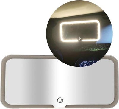 LED Car Sun Visor Vanity Mirror Car Vanity Mirror with 3 Modes Rechargeable USA