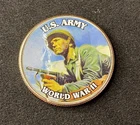 Colorized Kennedy JFK Half Dollar World War II U.S. Army Free Shipping