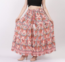 Women's Casual Floral Print Layered Flowy Palazzo Pant Wholesale Mix lot