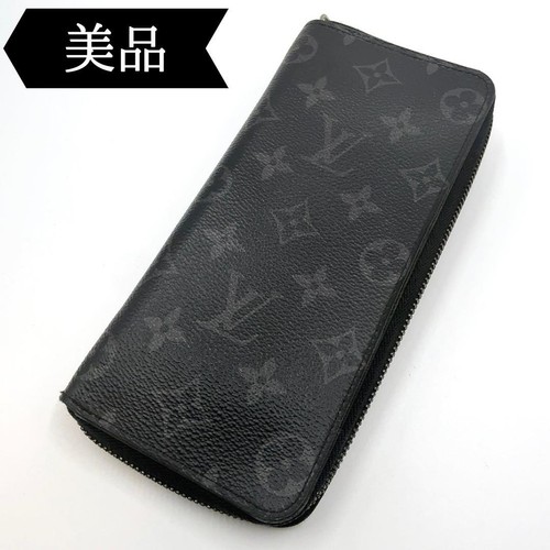Louis Vuitton Monogram Eclipse Zippy Wallet Long Black M62295 Japan 075137