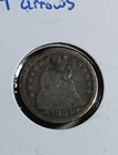 1854 Seated Liberty Dime 10c Arrows Ungraded 90% Silver US Coin Item F28B8