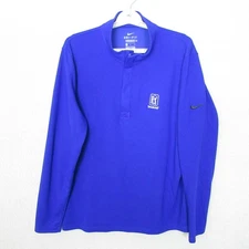 Nike Quarter Zip Pullover Mens Large Blue Golf Dri-FIT TPC Sugarloaf Logo