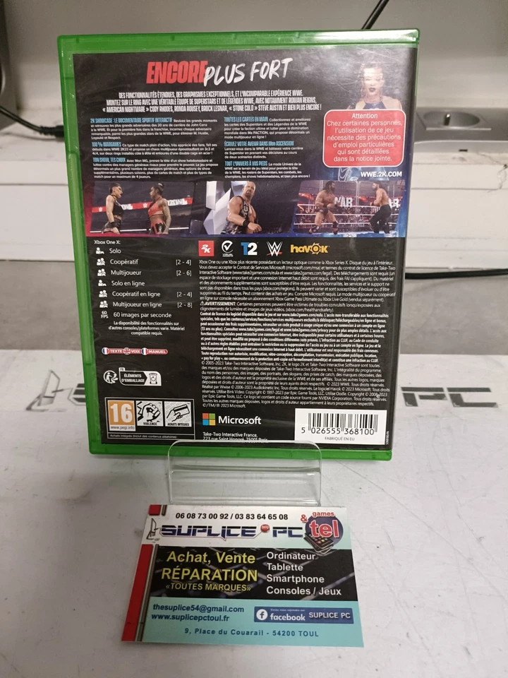 WWE 2K23 - XBOX ONE - JEU FR - SUPLICE TOUL, photo 3 sur 3