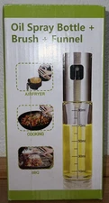 Oil Sprayer, Spray Bottle + Brush + Funnel  for Cooking, 100ml Oil Spray Bottle 