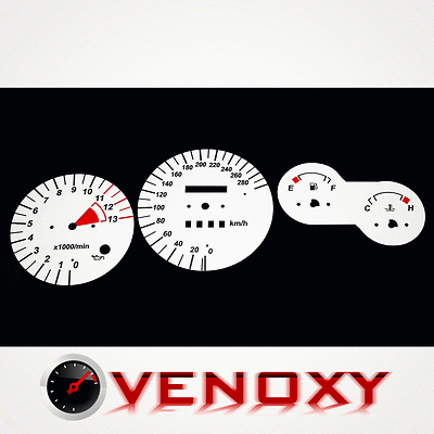 Kawasaki ZZR 1200 ZX 1200 KM/H White Instrument Cluster