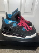 Nike Air Jordan 4 IV Retro GS Black Vivid Pink Size 6Y Sneakers No Box