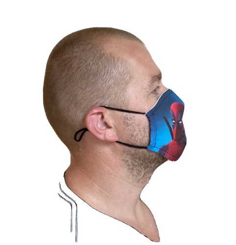 Face Mask With Filter Deadpool Face Mask With Removable Filter Blue - Picture 5 of 5