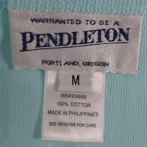Pendleton Opal Blue Shirt Size Medium - image 4