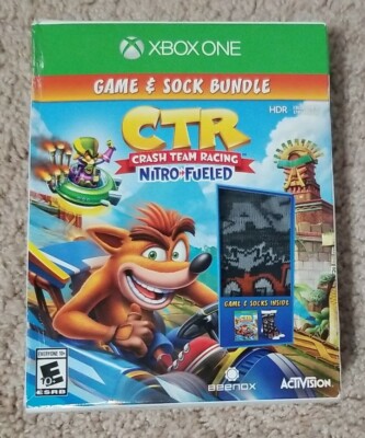Crash Team Racing Nitro-Fueled Game & Sock Bundle [Open Box] (Xbox One, 2019)
