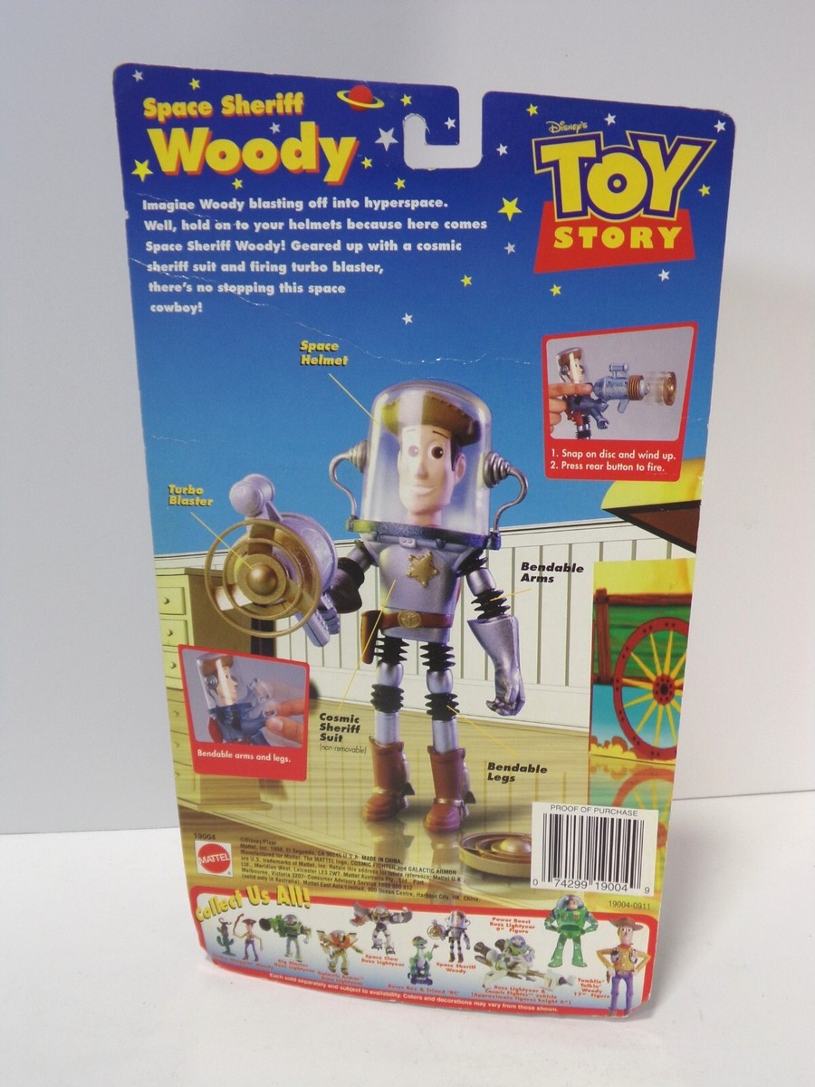 1998 Disney Toy Story Space Sheriff Woody Firing Turbo Blaster