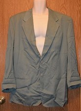 Mens Green Andrew Fezza Italian Suit Jacket Blazer Size 42 excellent
