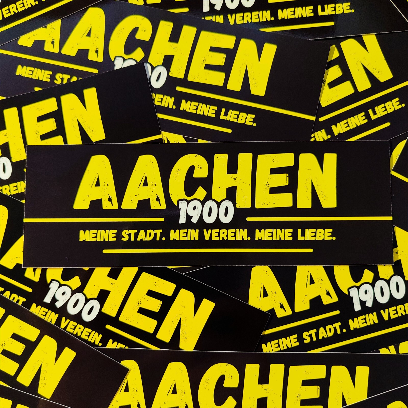 100x Aachen Sticker/ Aufkleber '1900'/ Fanartikel Fußball/ 14,8x5 cm/ wetterfest