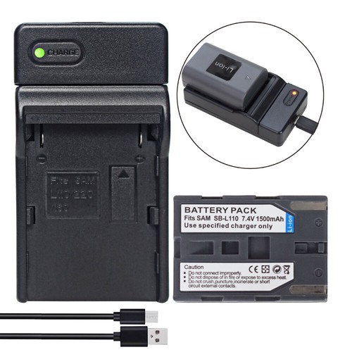 Batteria o Caricabatterie per Samsung SB-L110 SC-D23 SC-D24 SC-D55 SC-D590 SCD77 Cam - Foto 6 di 41