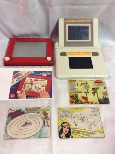 Etch A Sketch Vintage 505 & Animator 2000, bonus games/puzzles