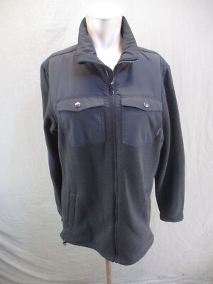 Columbia Size S BLK Full Zip Stand Collar Front Fleece Lined Athletic Jacket 419