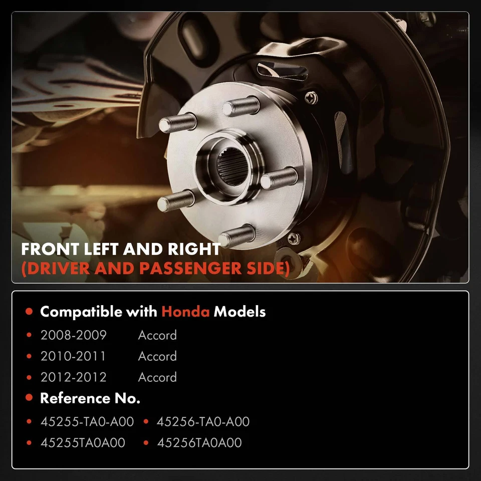 2xFront Left & Right Side Brake Dust Shield for Honda Accord 2008-2012 2.4L 3.5L - Image 2 of 4