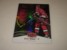 ERIC STAAL AUTOGRAPHED 2006 FLAIR SHOWCASE HOCKEY CARD