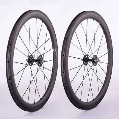 Paire De Roues Carbone 700C Pour Vélo Fixed Gear / Route – Profondeur 38/50/60/88mm – Largeur 28mm – Tubeless – Neuves