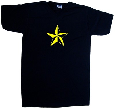 3D Star V-Neck T-Shirt