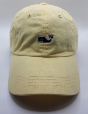 Vineyard Vines Whale Logo Strapback Hat Yellow Dad Hat Baseball