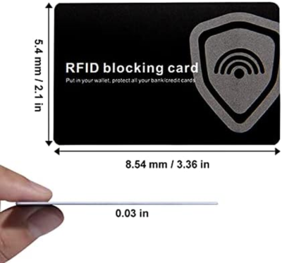 RFID Blocking Card Contactless Credit Card Protection Safe RFID