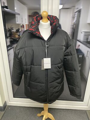 Givenchy Black / Red Reversible Uk48 XL Down BNWT Puffer Jacket