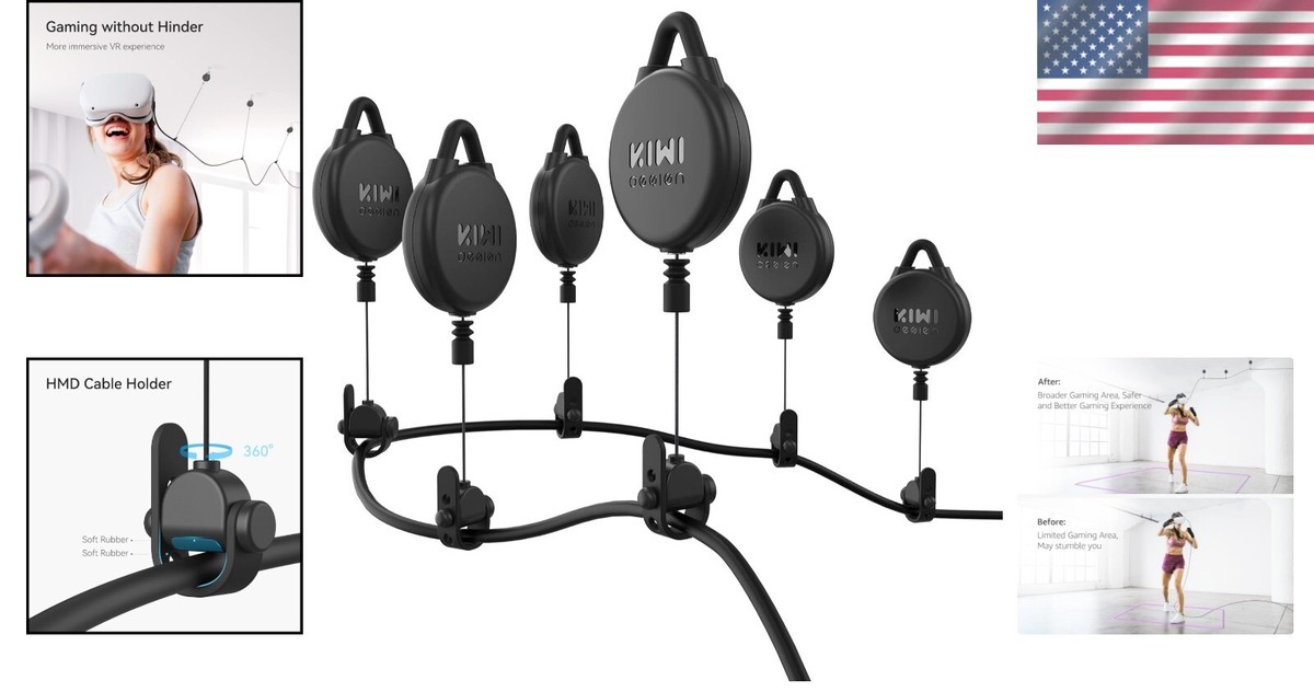 Quieter VR Cable Management Pulley System for Quest 3/2/Pro