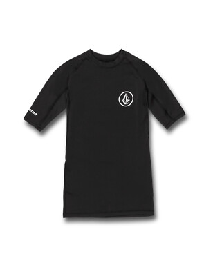 Volcom Lido solide kurzärmelige Hautausschlagweste in schwarz für Herren