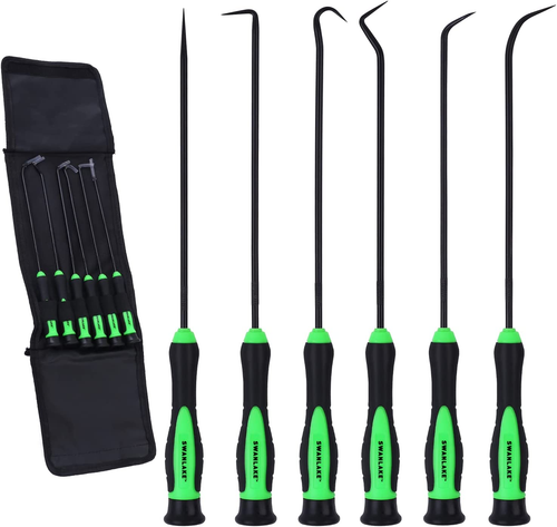 SWANLAKE Pick and Hook Set, Set di Attrezzi Pick per Auto Guarnizione Olio/O-Ring Guarnizione Gas - Foto 9 di 12