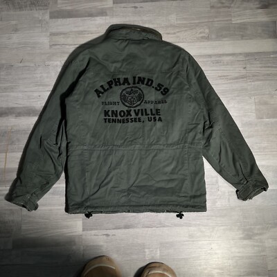Very Vintage Alpha Industries M65 Military Jacket Official U.S. Defence 1950 50s