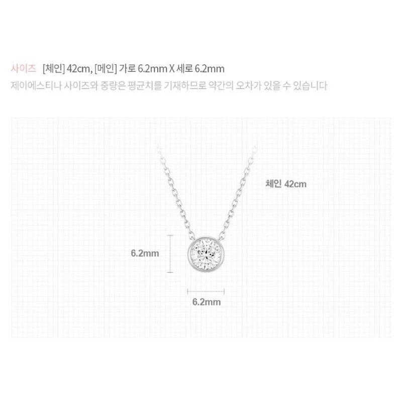 JESTINA Whitemond Silver925 Necklace Womens Gift Korea IU K-Pop 