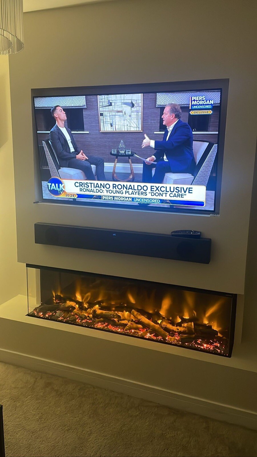 Electric fire A1250 -50inch - HD Panoramic 1/2 or 3sided glass - media wall  fire | eBay