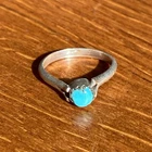 Zuni Sterling Silver Ring Turquoise Vintage Size 5.5