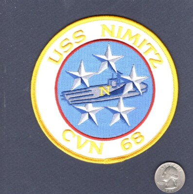CVN-68 Uss Nimitz Uns,Marine 4.5 '' Flugzeug Träger Schiff Geschwader Reise Patch