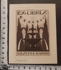WUNDERKAMMER EXLIBRIS 759 - " ANNO 1931 IPSE " - * GIUSEPPE MAININI * - C SIGNED