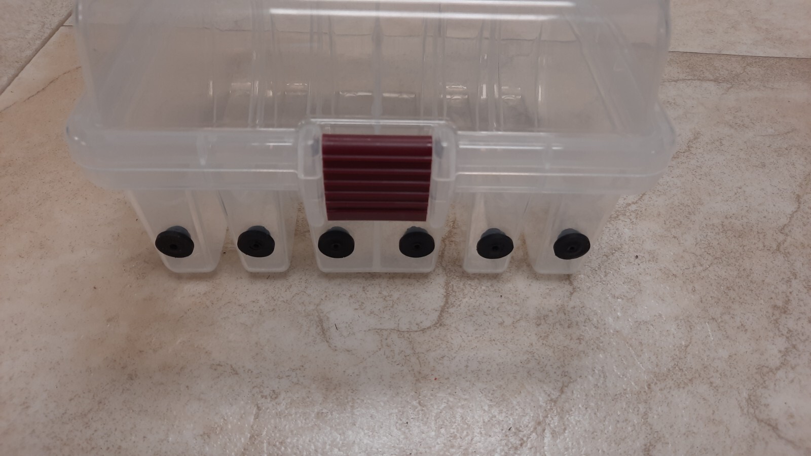 PLANO Fishing Tackle Leader Spool Box clear plastic ProLatch 6 Leads