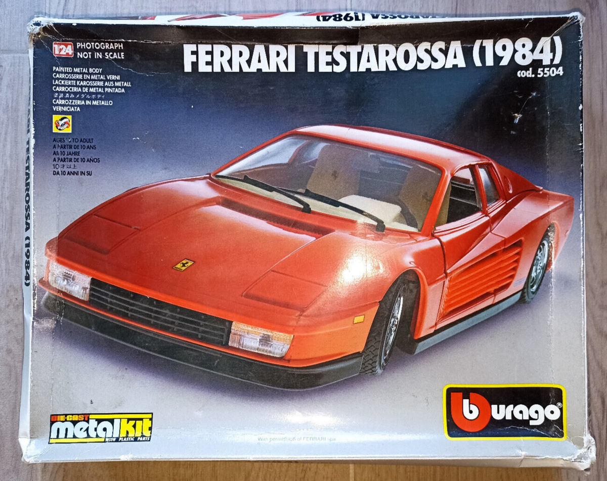 FERRARI TESTAROSSA (1984) Bburago scala 1/24 SOLO SCATOLA-
