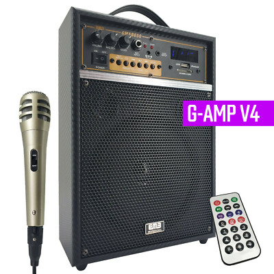 Rechargeable Guitar Amplifier Speaker 300W Combo MIC SD USB ECHO V4 w/ Bluetooth